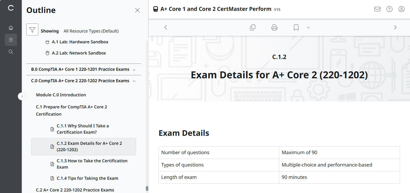 CertMaster Practice para CompTIA A+ Core 1 (220-1101) - OFERTA FLASH: 50 % DE DESCUENTO (solo 2)