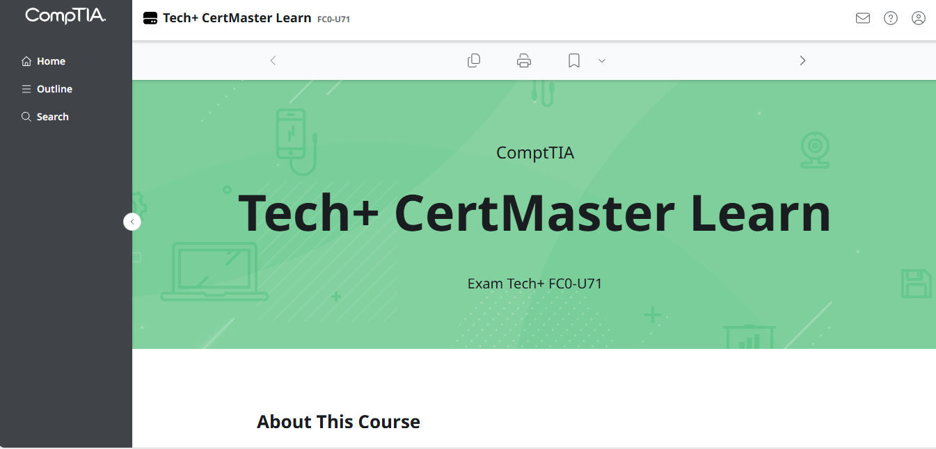 CompTIA Tech+ CertMaster Aprenda FC0-U71