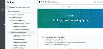 CertMaster Learn Tech+ (V6)  - FC0-U71  (2 Months)