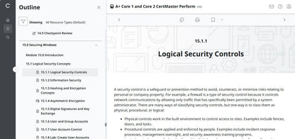 CompTIA A+ Core 1 & 2 CertMaster Perform  (V15)