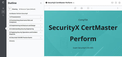 CompTIA CertMaster Perform – SecurityX CASP+ CAS-005 Individual License